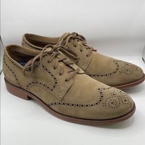 Cole Haan Feathercraft Suede Wingtip Oxfords - Brown - 11